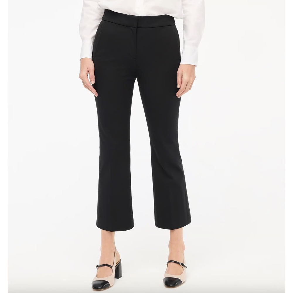 J.Crew Women’s ‘Kelsey’ High-rise, bootcut, cropped black pants size 4